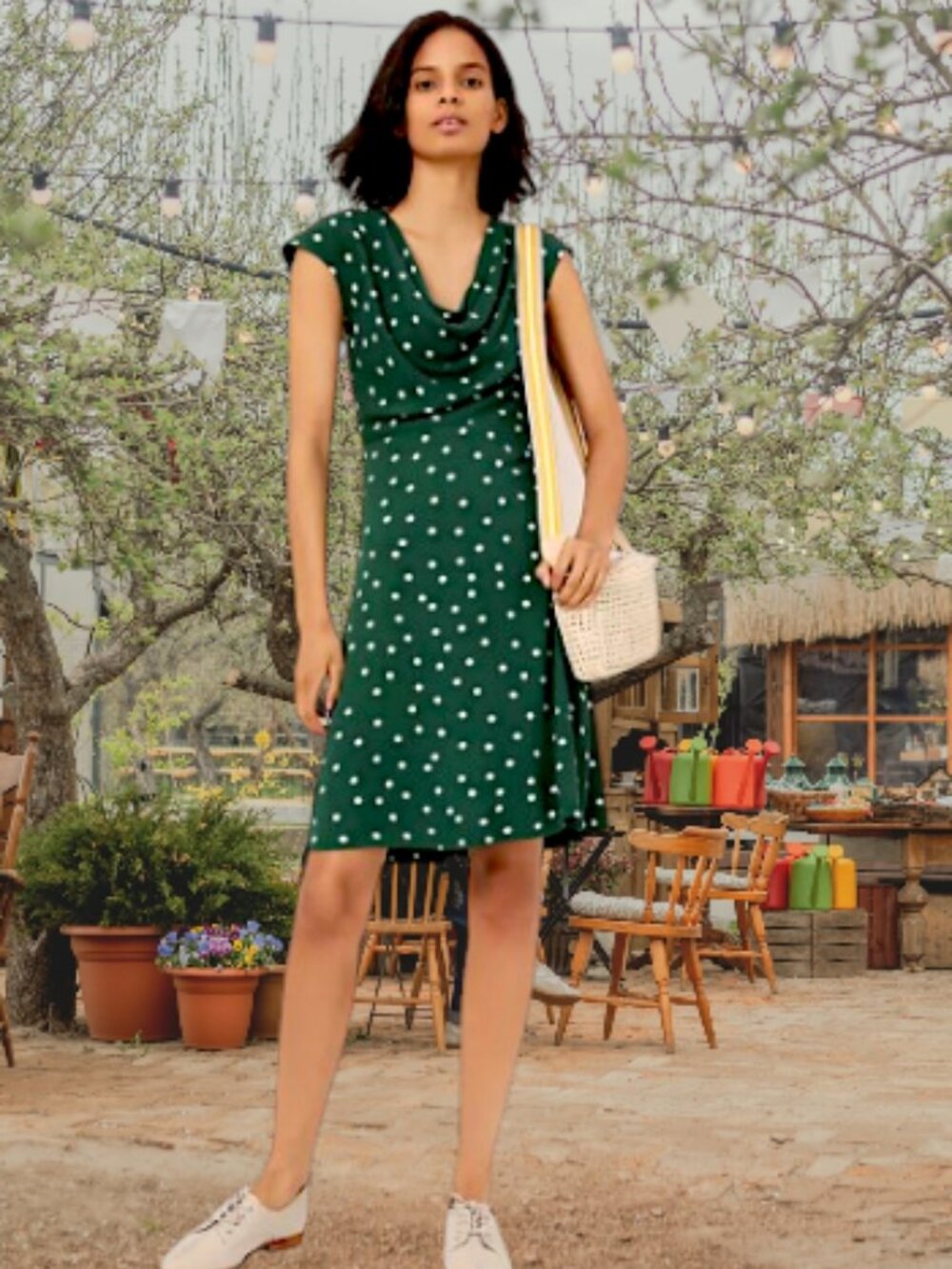 Maeve Betty Polka Dot Mini Dress